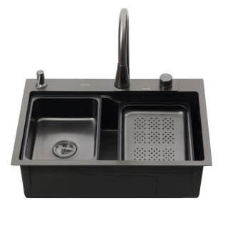 Мойка D6846B+6 Melana ProfLine 3,0/215 графит